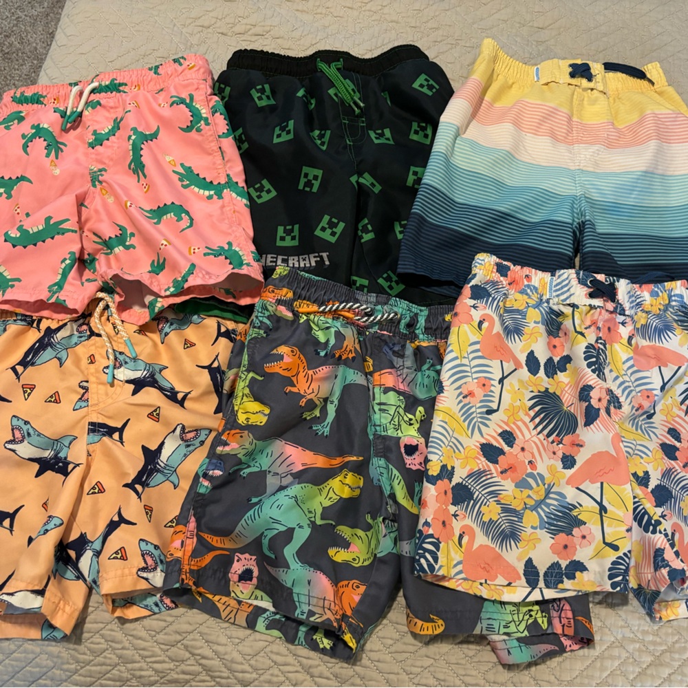 Boy Size 6-7 swim trunk lot